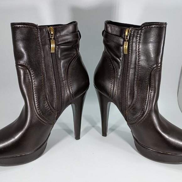 GUESS Stiletto Ankle Boots-Booties Brown Size: 9M w/Box - Picture 9 of 16